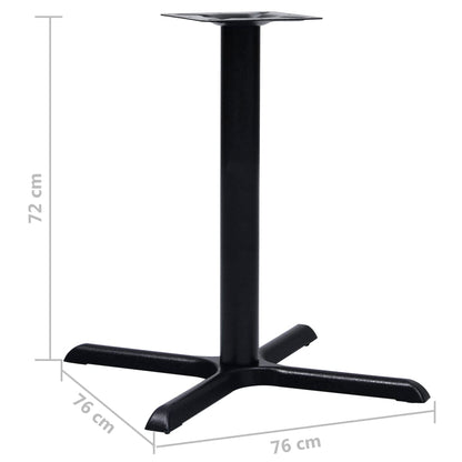 Bistrotafelpoot 76x76x72 cm gietijzer zwart