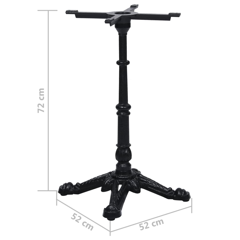 Bistrotafelpoot 52x52x72 cm gietijzer zwart