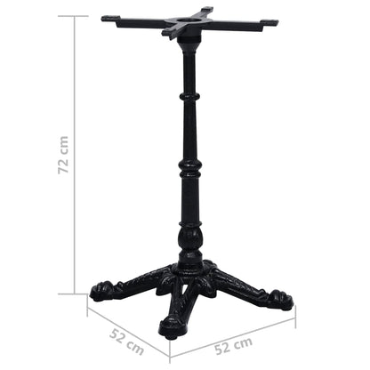 Bistrotafelpoot 52x52x72 cm gietijzer zwart