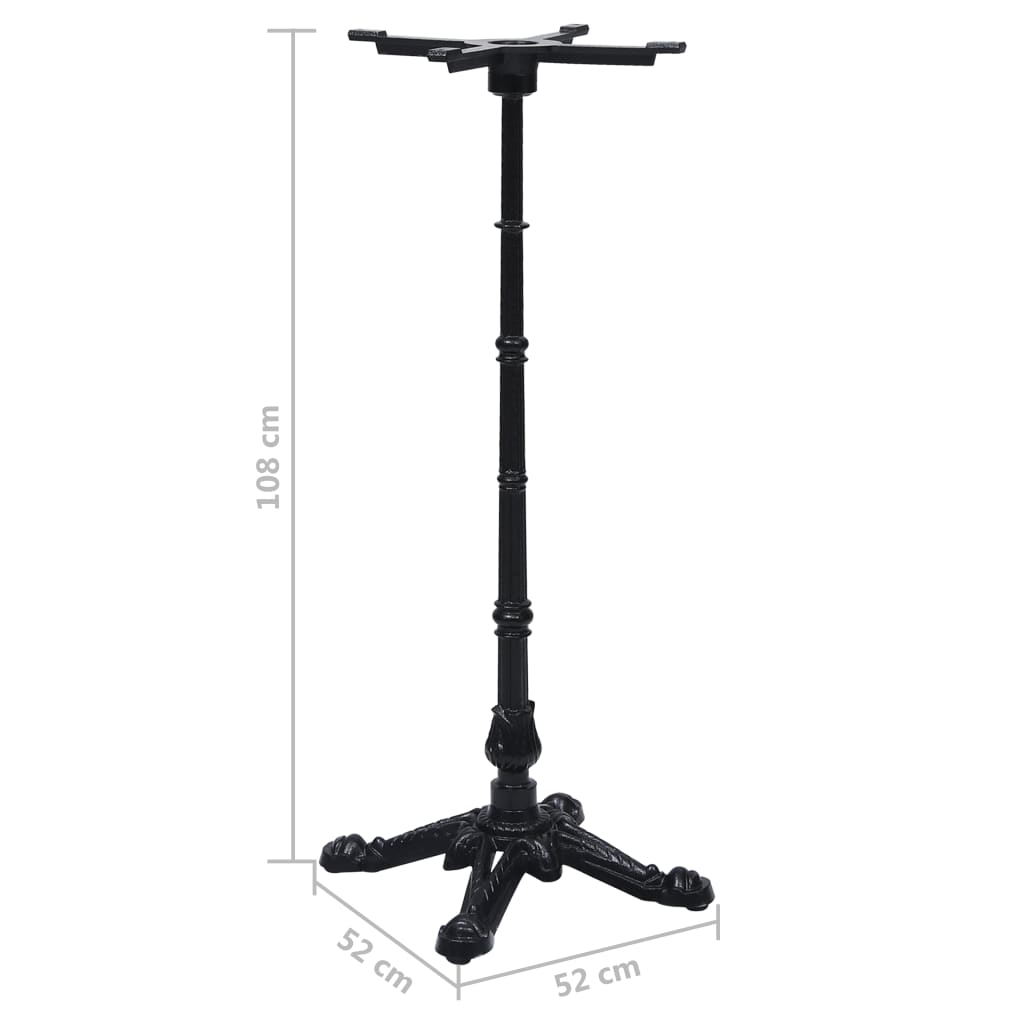 Bistrotafelpoot 52x52x108 cm gietijzer zwart