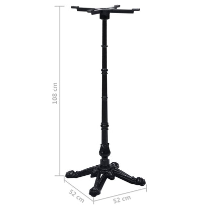 Bistrotafelpoot 52x52x108 cm gietijzer zwart