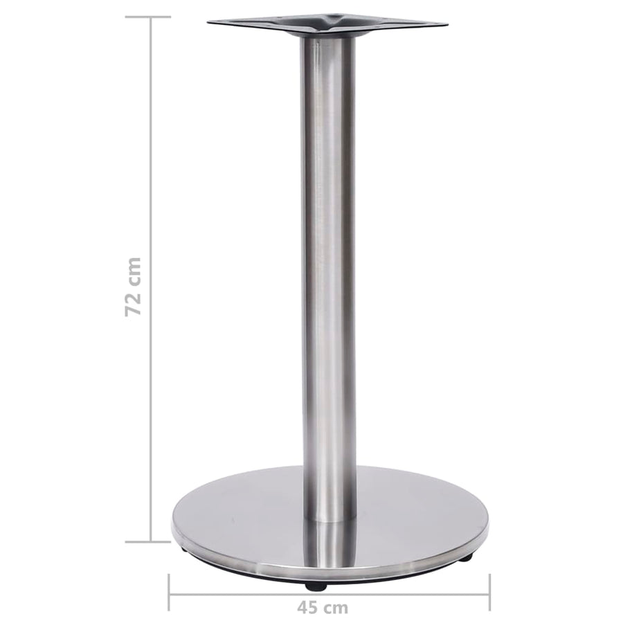 Bistrotafelpoot Ø45x72 cm roestvrij staal zilverkleurig