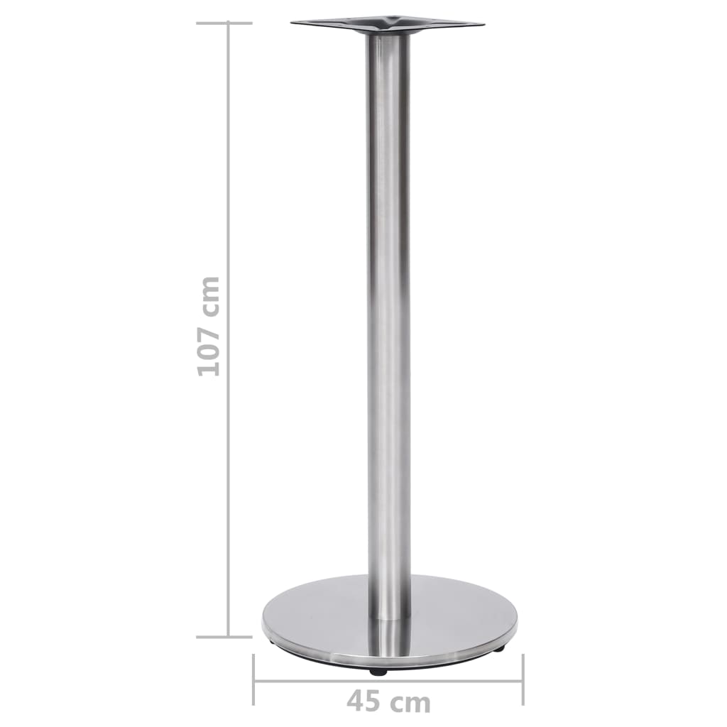 Bistrotafelpoot Ø45x107 cm roestvrij staal zilverkleurig