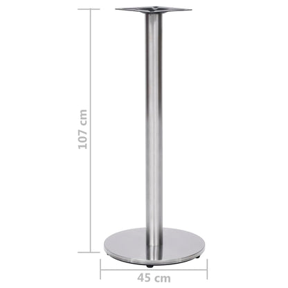 Bistrotafelpoot Ø45x107 cm roestvrij staal zilverkleurig
