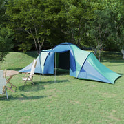 Tent 6-persoons 576x235x190 cm blauw groen