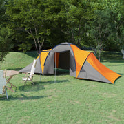Tent 6-persoons 576x235x190 cm grijs oranje