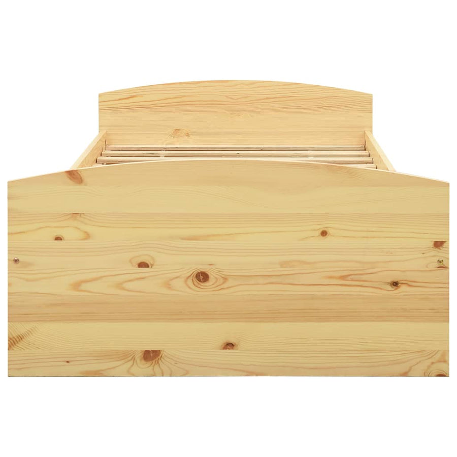 Bedframe Met 2 Lades Massief Grenenhout 90X200 Cm Bruin