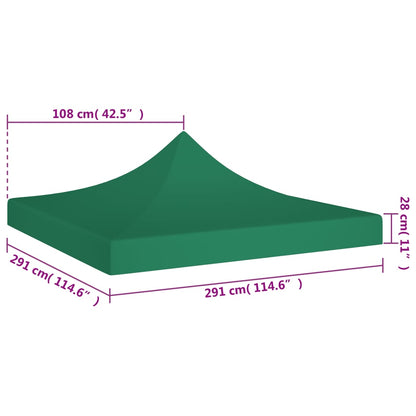 Partytentdak 270 G/M² 3 x 3 m Groen