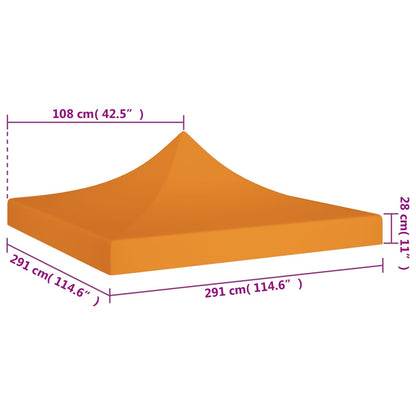 Partytentdak 270 G/M² Oranje 3 x 3 m orange