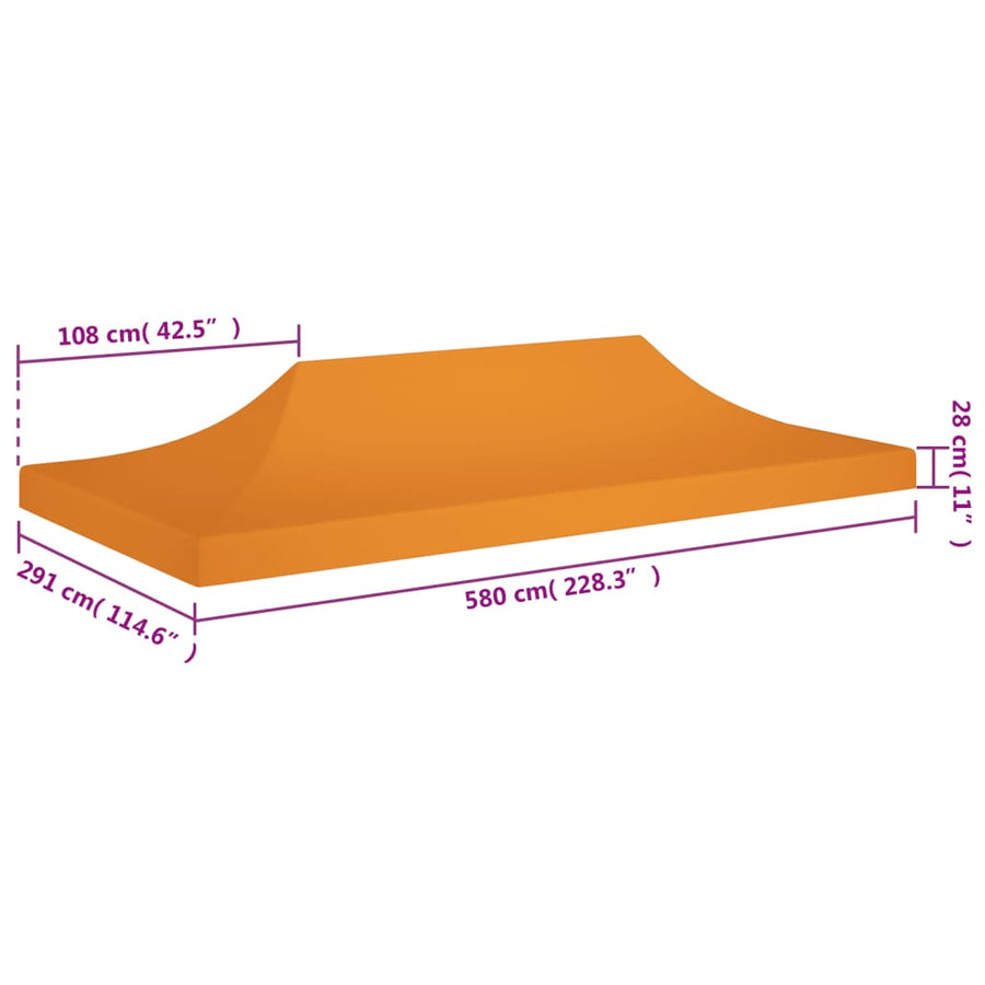 Partytentdak 270 G/M² Oranje 6 x 3 m orange