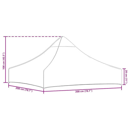 Partytentdak 270 G/M² 2 x 2 m