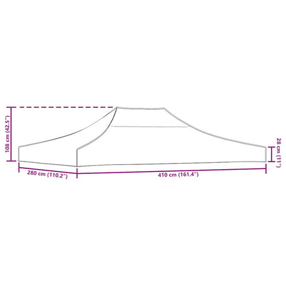 Partytentdak 270 g/m² 4x3 m wit