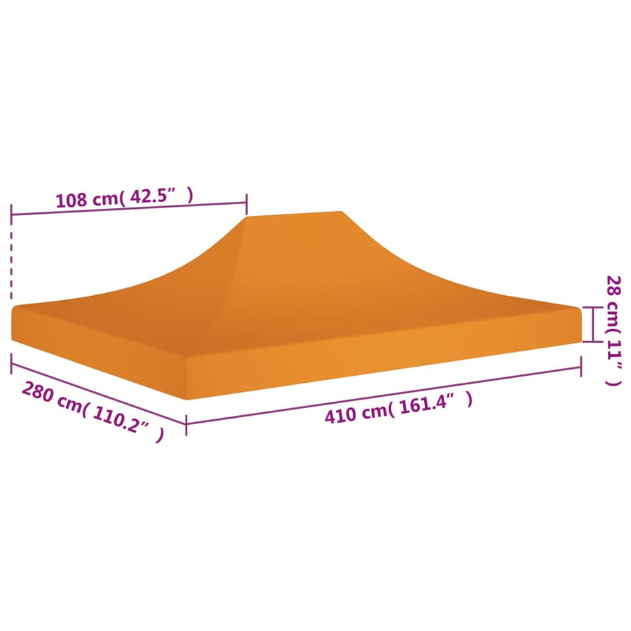 Partytentdak 270 G/M² Oranje 4 x 3 m orange