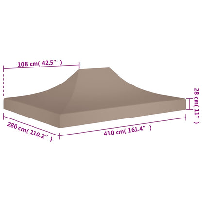 Partytentdak 270 G/M² 4 x 3 m Taupe