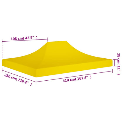 Partytentdak 270 G/M² 4 x 3 m Geel