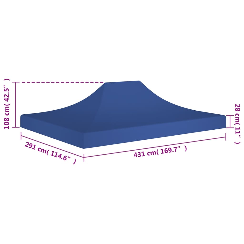 Partytentdak 270 G/M² 4,5X3 M 4.5 x 3 m