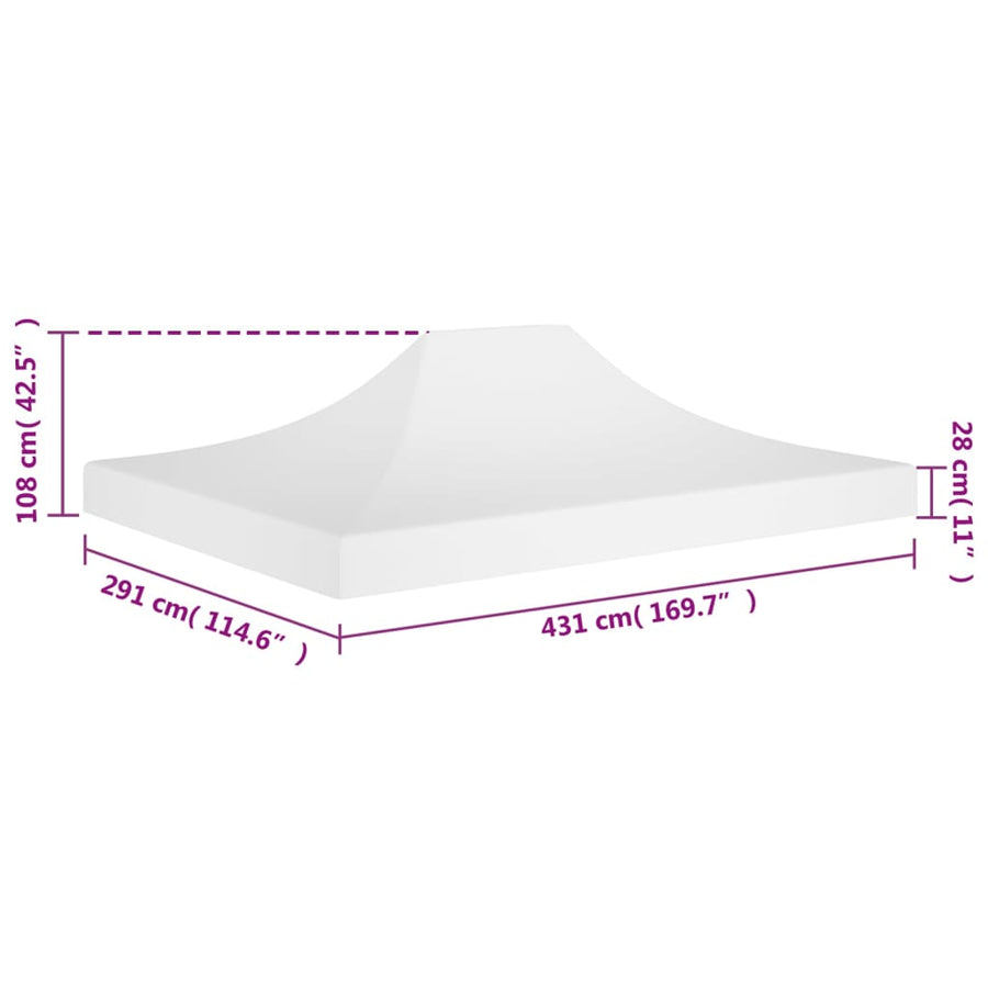 Partytentdak 270 G/M² 4,5X3 M 4.5 x 3 m