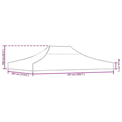 Partytentdak 270 G/M² 4,5X3 M 4.5 x 3 m Groen