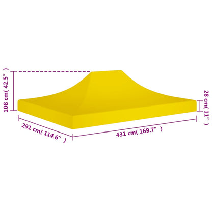 Partytentdak 270 G/M² 4,5X3 M Geel