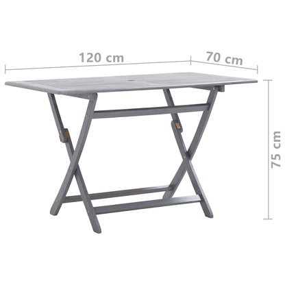 5-Delige Tuinset Massief Acaciahout Grijs