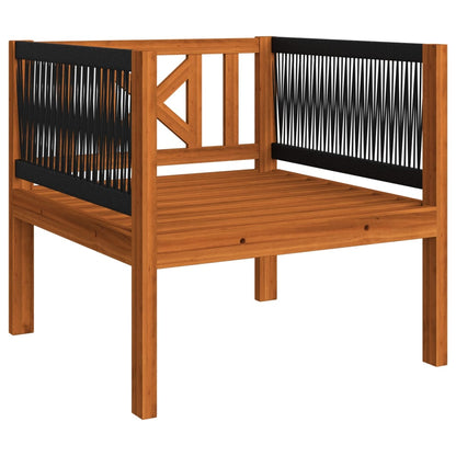 7-Delige Loungeset Met Kussens Massief Acaciahout Crèmekleurig 1 2x hoek + 2x midden + Fauteuil + voetensteun + Tafel