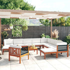 Tuinloungeset 12-delig acaciahout crèmekleurig