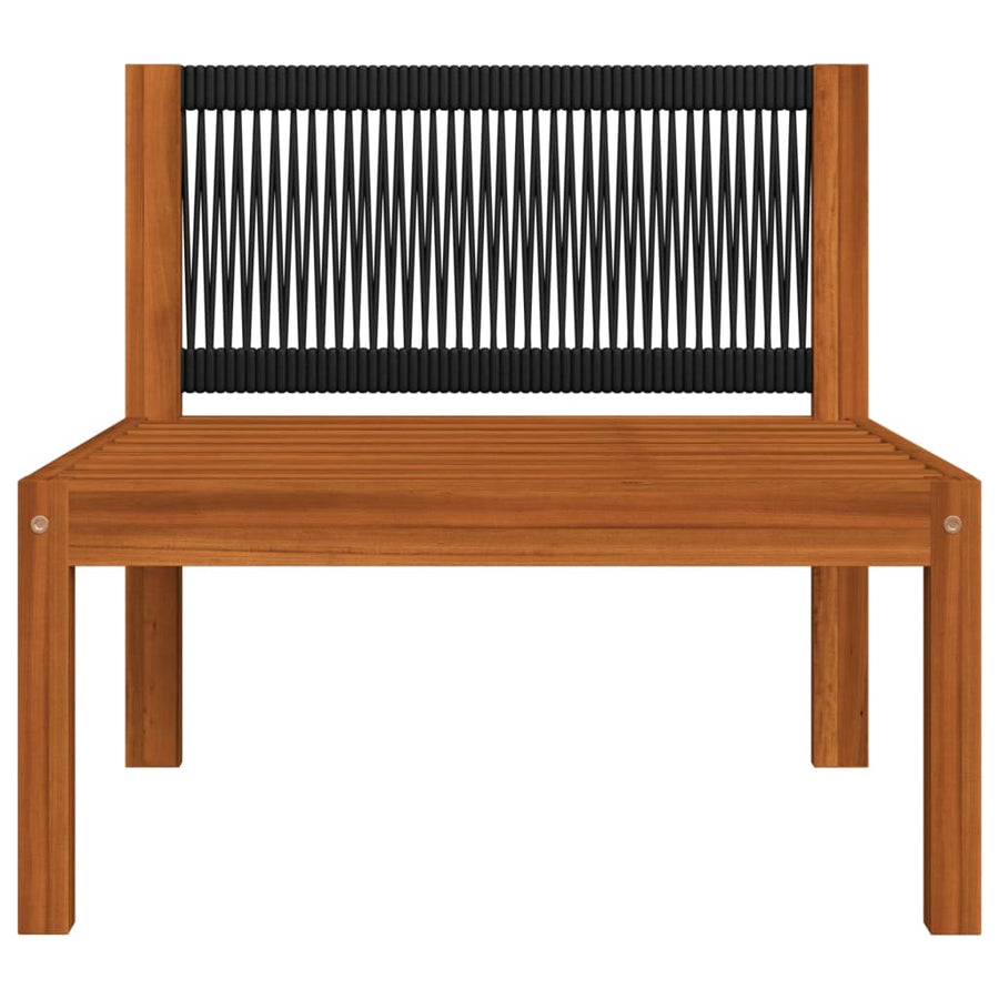 6-Delige Loungeset Met Kussens Massief Acaciahout Crèmekleurig 1 2x midden + 3x hoek + Tafel