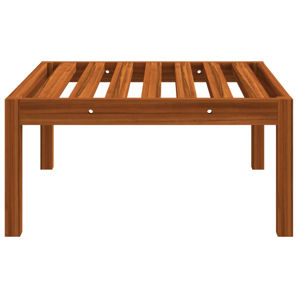 4-Delige Loungeset Met Kussens Massief Acaciahout Crème 1 2x midden + voetensteun + Tafel