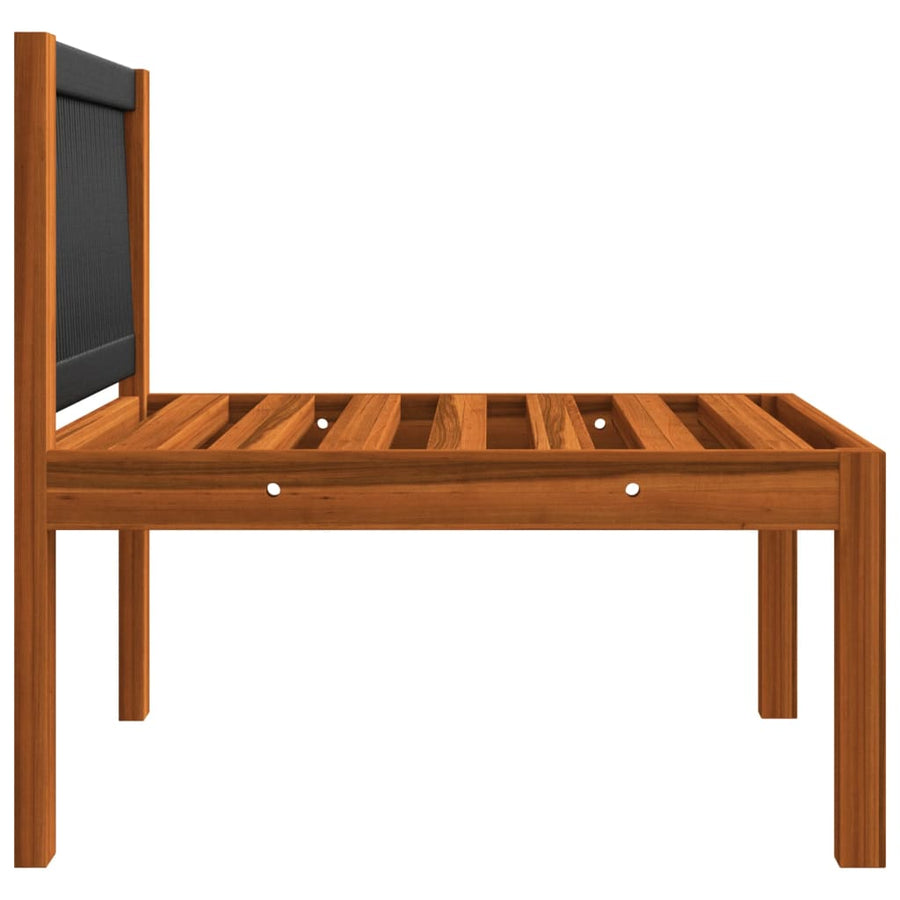 7-Delige Loungeset Met Kussens Massief Acaciahout Crème 1 2x midden + 3x hoek + Fauteuil + Tafel