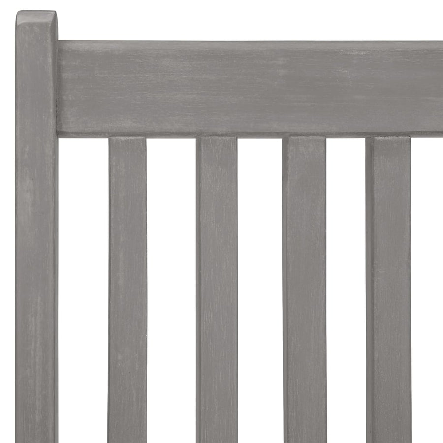 -Delige Tuinset Massief Acaciahout Grijs 5 ovaal