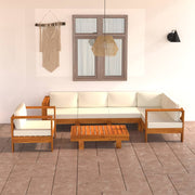 Tuinloungeset 7-delig acaciahout 100x60 cm