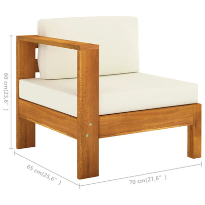 10-delige tuinloungeset met kussens 100x60 cm acaciahout