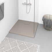 Douchebak 90x90 cm SMC bruin anti-slip