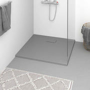 Douchebak 90x80 cm SMC grijs anti-slip