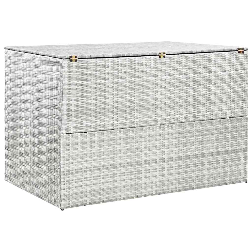 Tuinbox 150x100x100 cm poly rattan lichtgrijs