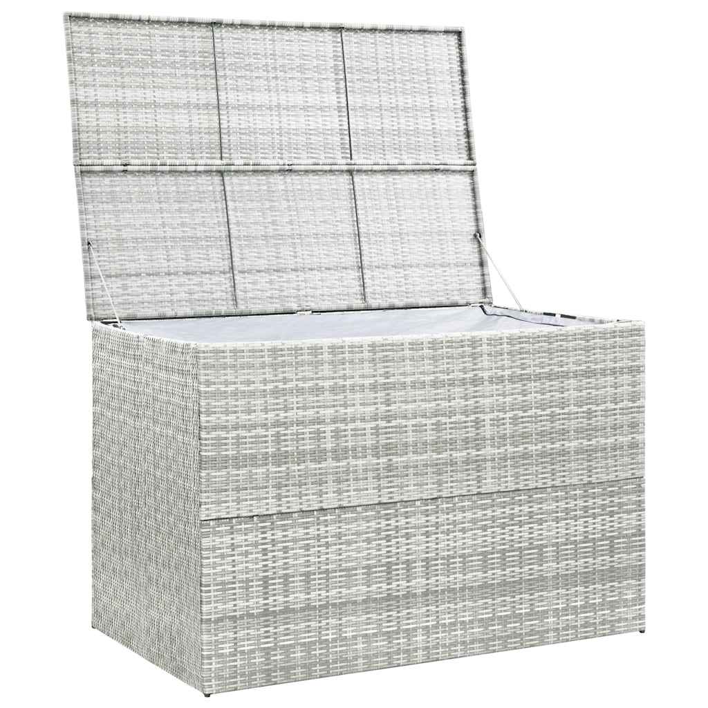 Tuinbox 150x100x100 cm poly rattan lichtgrijs