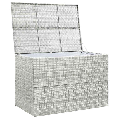 Tuinbox 150x100x100 cm poly rattan lichtgrijs