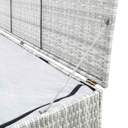 Tuinbox 150x100x100 cm poly rattan lichtgrijs