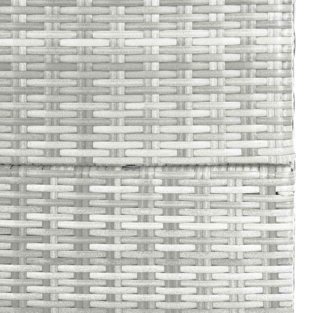 Tuinbox 150x100x100 cm poly rattan lichtgrijs