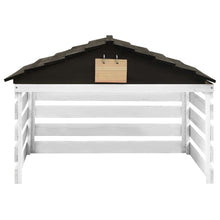 Overkapping Voor Grasmaaier 78X74X54 Cm Vurenhout Zwart En Wit