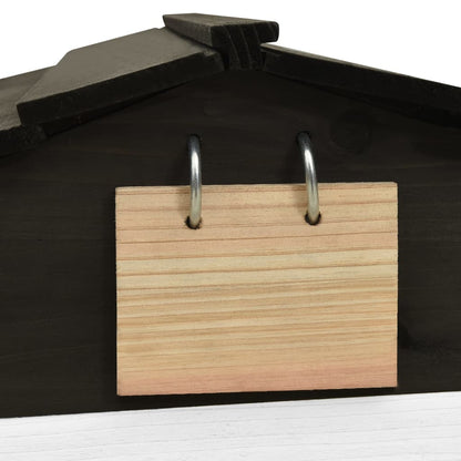 Overkapping Voor Grasmaaier 78X74X54 Cm Vurenhout Zwart En Wit