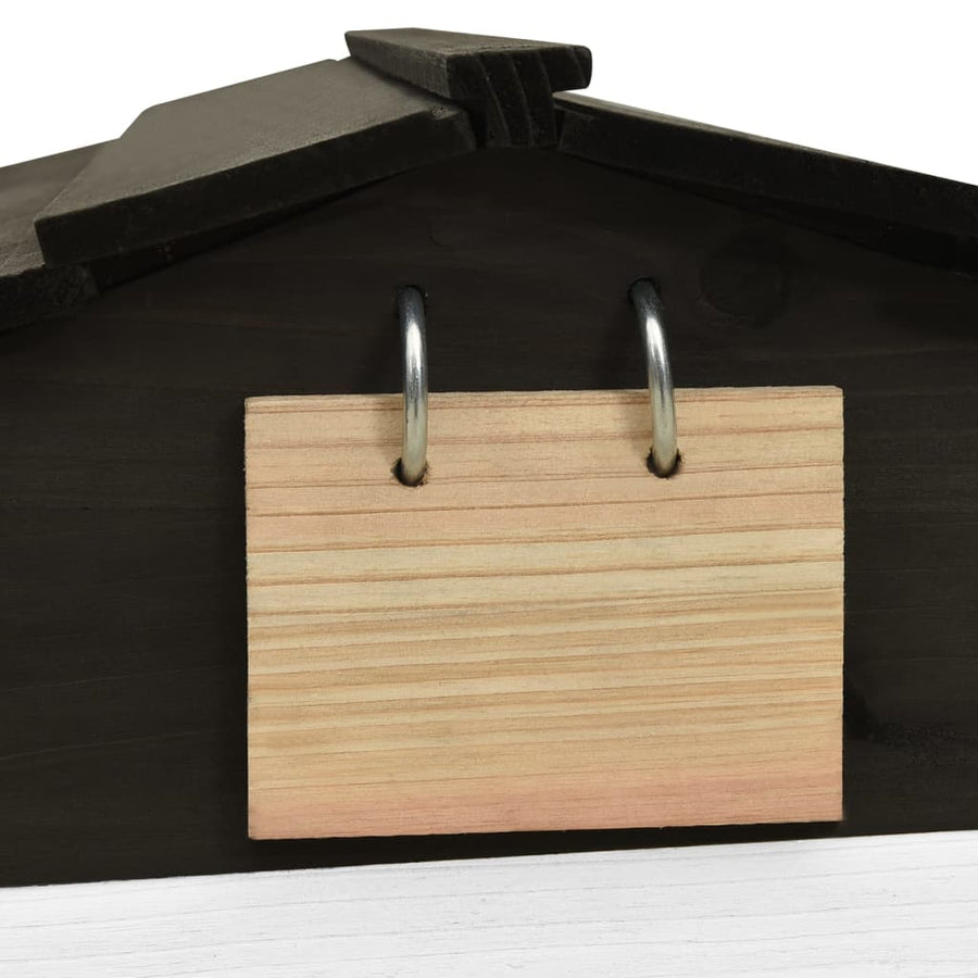 Overkapping Voor Grasmaaier 78X74X54 Cm Vurenhout Zwart En Wit