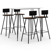 Barset 5-delig wit 120x60x105 cm