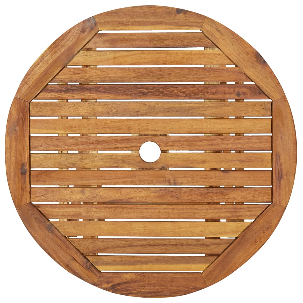 -Delige Tuinset Inklapbaar Massief Acaciahout Rond