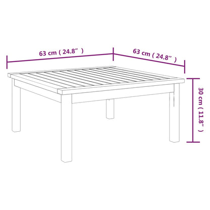 Loungetafel 63x63x30 cm massief acaciahout