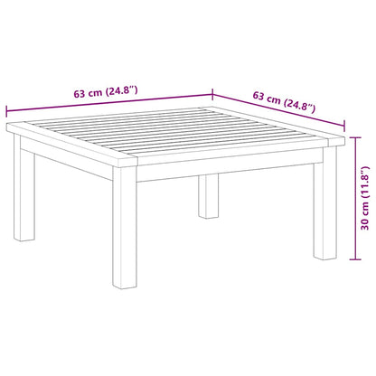 Loungetafel 63x63x30 cm massief acaciahout
