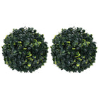 Kunstbuxusbollen 2 st 22 cm groen