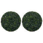 Kunstbuxusbollen 2 st 52 cm groen polyethyleen