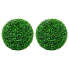 Kunstbuxusbollen 2 st 55 cm groen polyethyleen