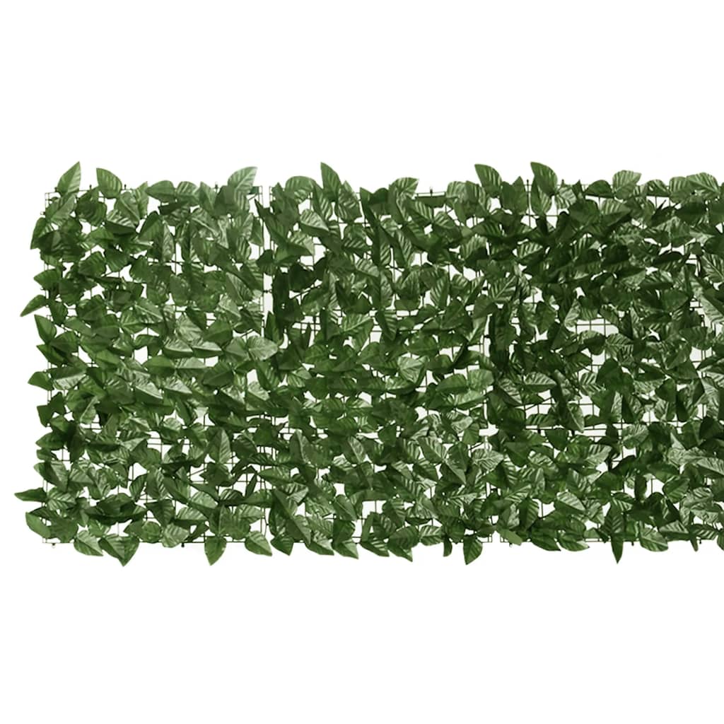 Balkonscherm Met E Bladeren 500 x 75 cm Donkergroen